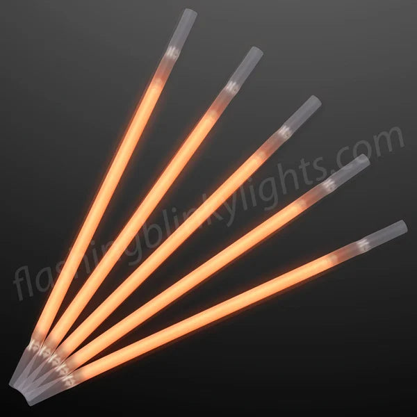 Orange Glow Straws for Party Drinks