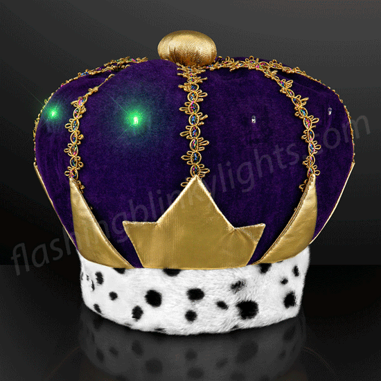 Light Up Mardi Gras King Crown