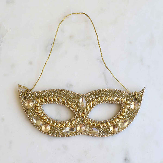Gold Masquerade Mask Ornament