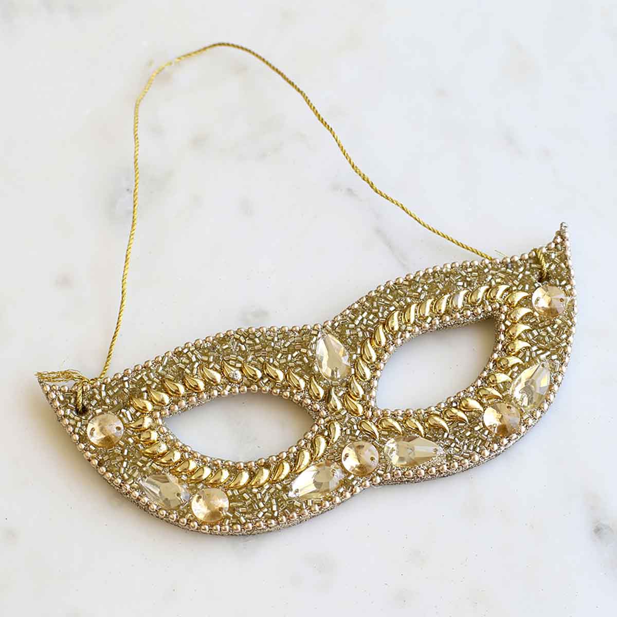 Gold Masquerade Mask Ornament