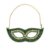 Green Masquerade Mask Ornament