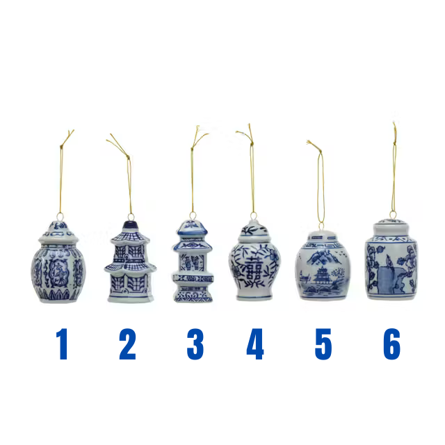 Stoneware Ginger Jar Ornaments