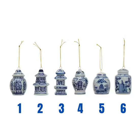 Stoneware Ginger Jar Ornaments