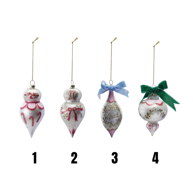 Antique Glass Painted Ornament