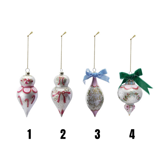 Antique Glass Painted Ornament