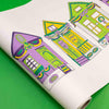 Mardi Gras Parade Houses Table Runner