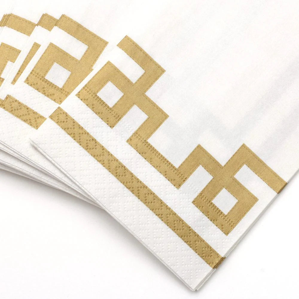 Rive Gauche Gold & White Guest Towels