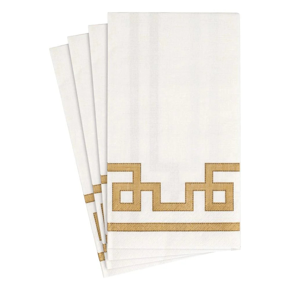 Rive Gauche Gold & White Guest Towels