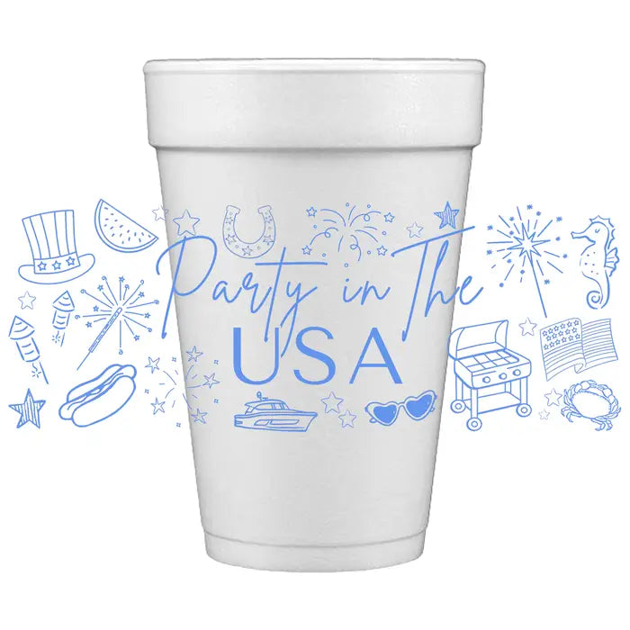 Party in the USA Foam Cups
