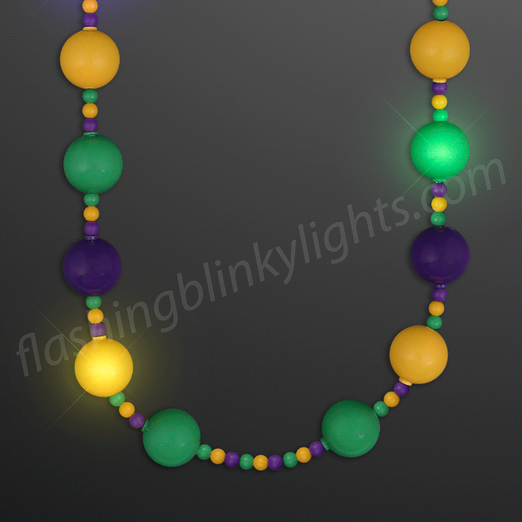 Mardi Gras Party Balls LED Necklace