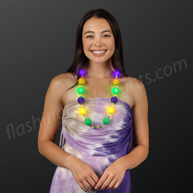 Mardi Gras Party Balls LED Necklace