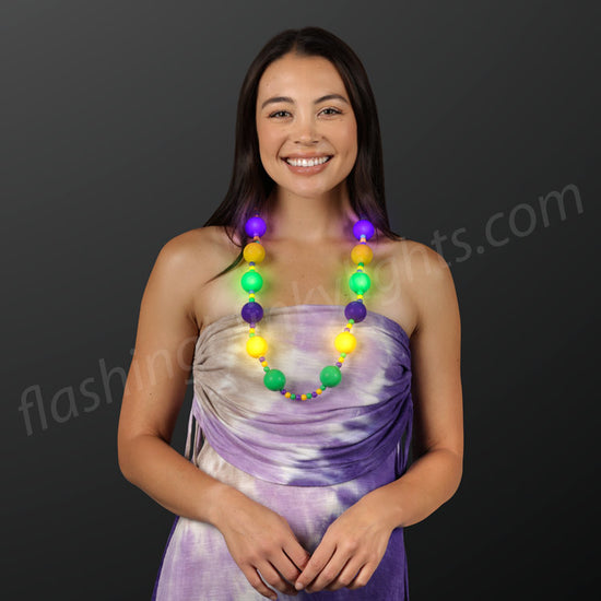 Mardi Gras Party Balls LED Necklace