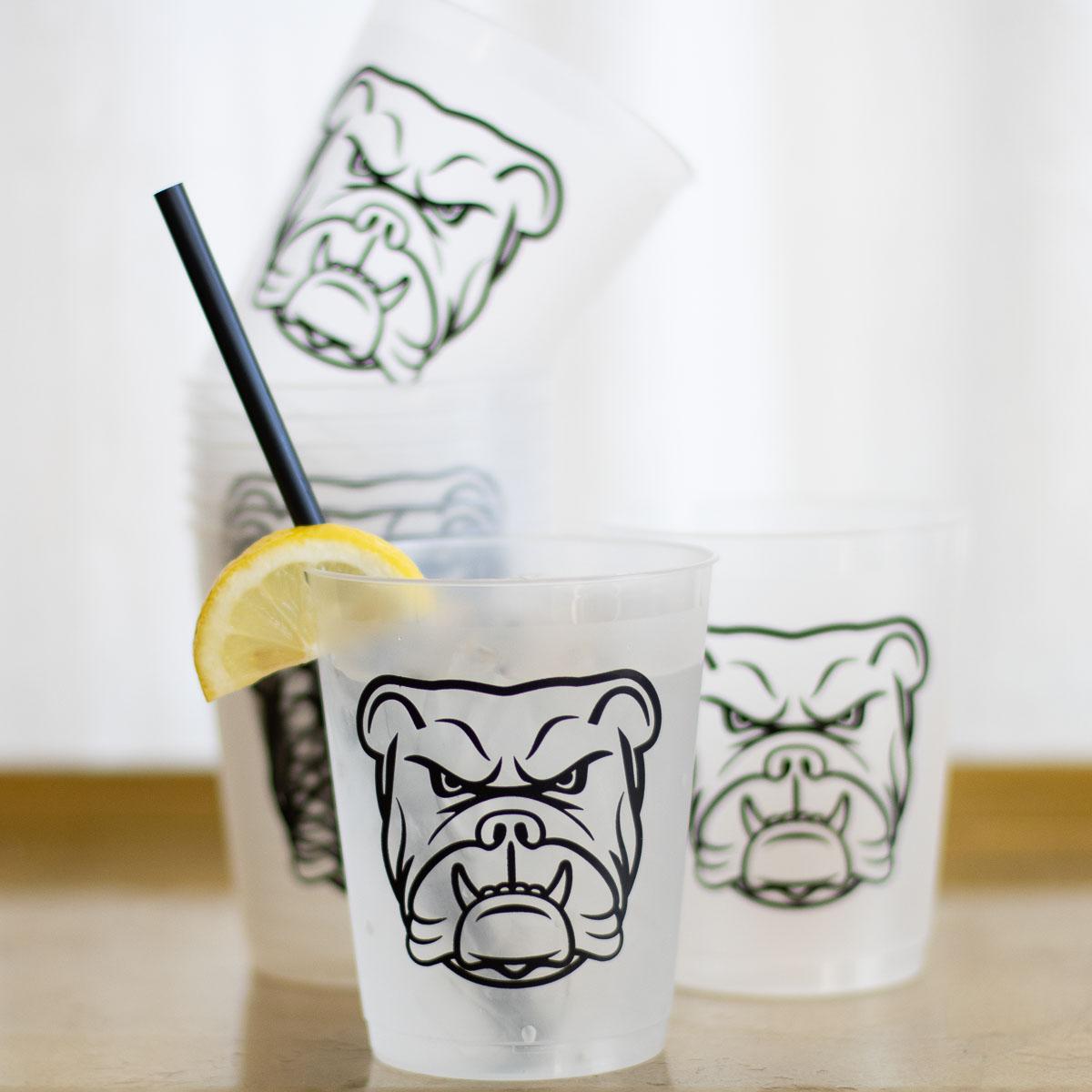 Bulldog Frosted Party Cups