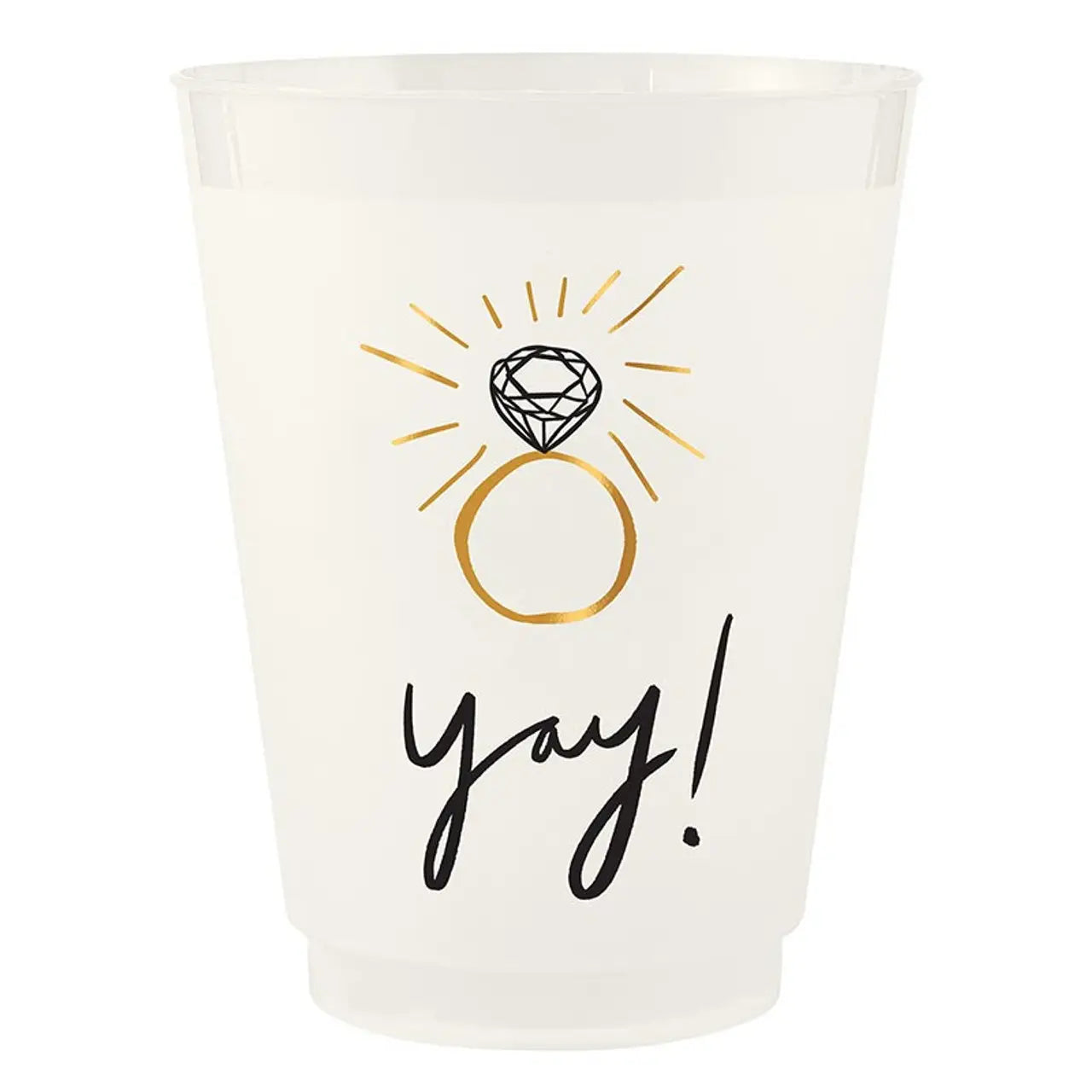 Yay Engagement Frosted Cups
