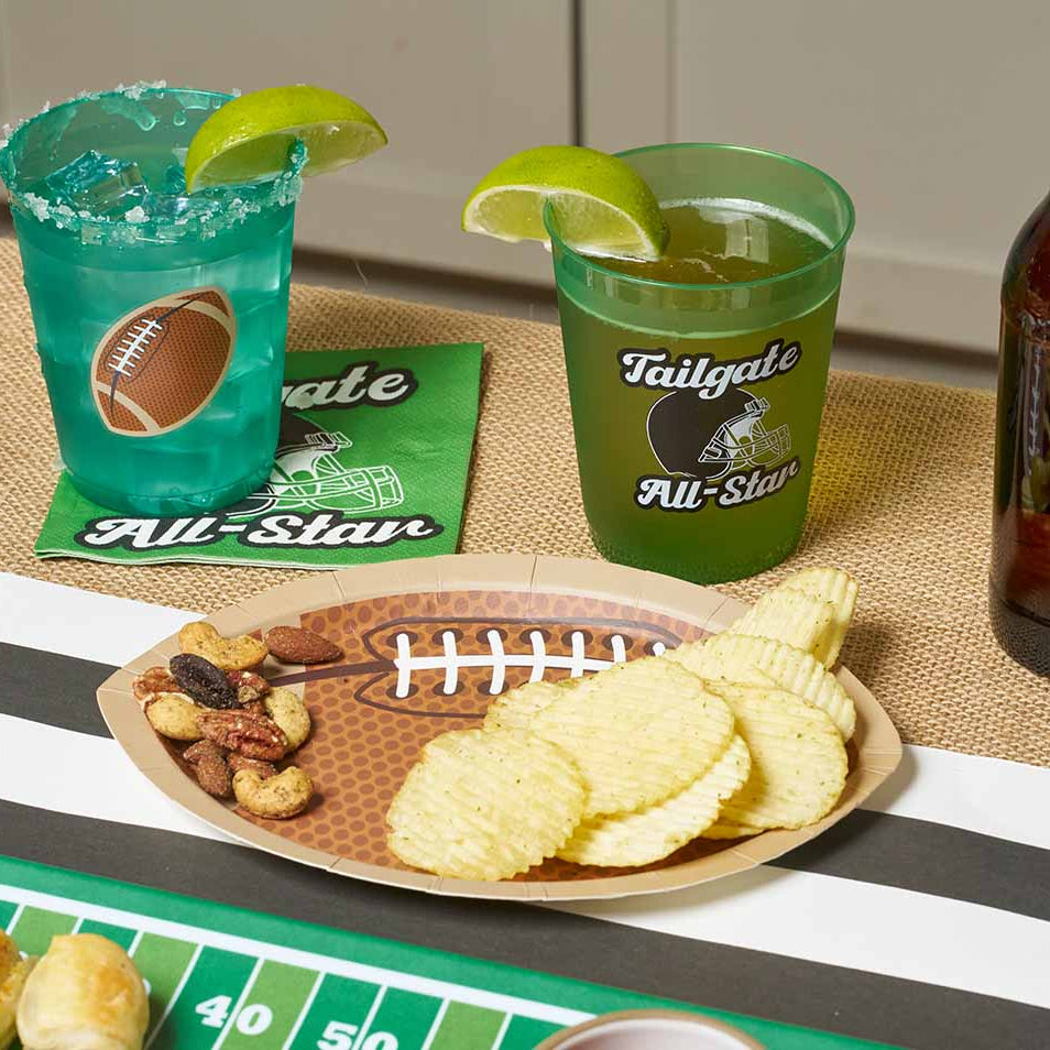 Die Cut Football Salad Plates