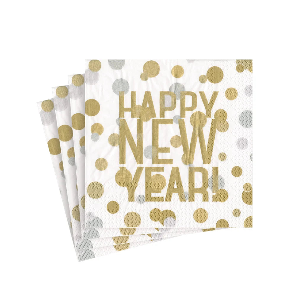 New Year Confetti Cocktail Napkin
