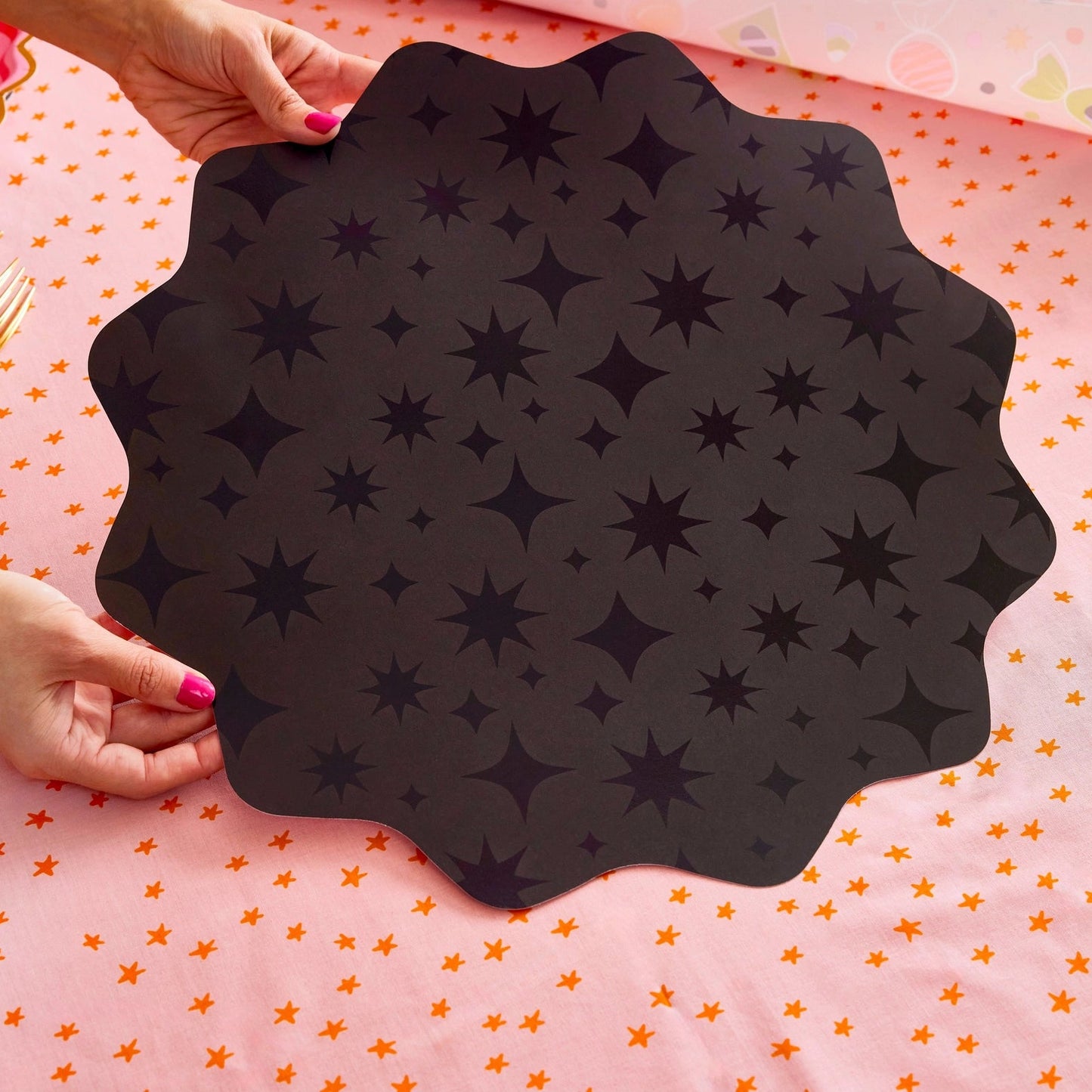 Sparks Fly Black Placemats
