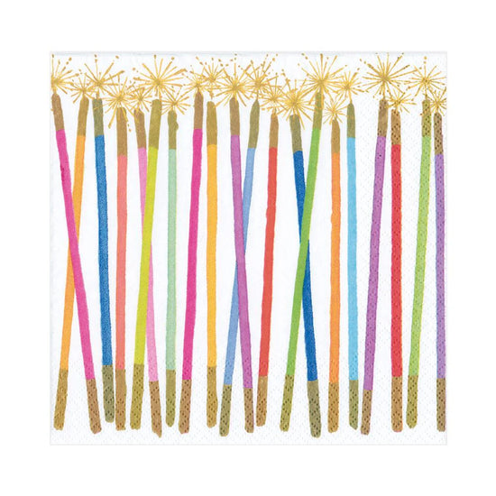 Multicolor Candles Lunch Napkins