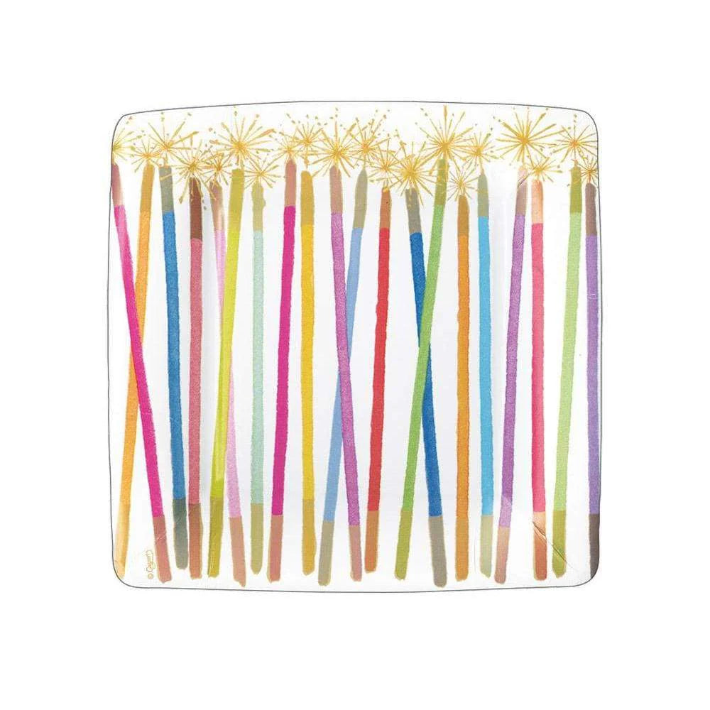 Multicolor Candles Small Plates