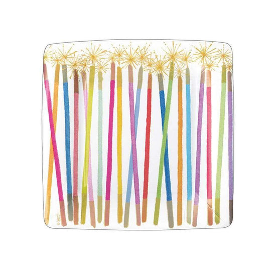 Multicolor Candles Small Plates