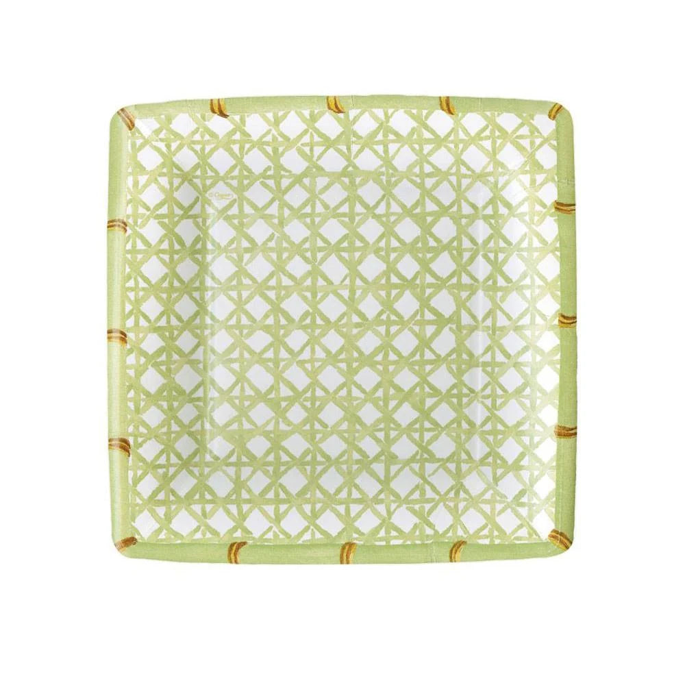Green Trellis Square Salad Plate