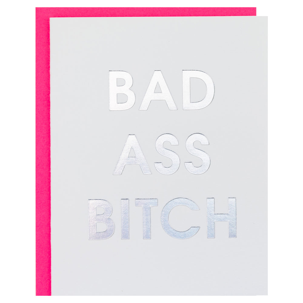 Badass Bitch Letterpress Card