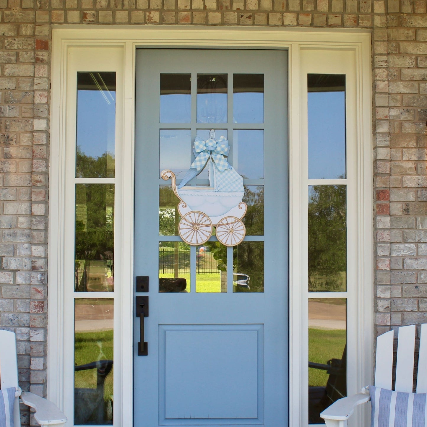 Blue Welcome Baby Door Hanger