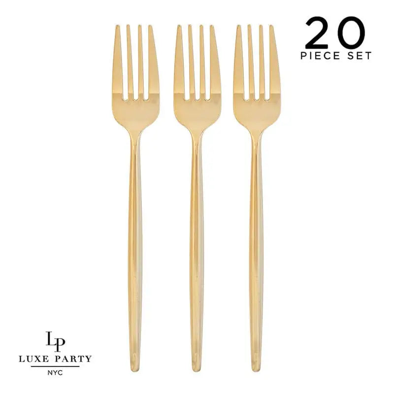 Chic Round Gold Forks