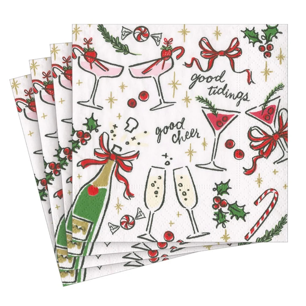 Let's Be Merry Cocktail Napkin
