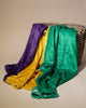 Mardi Gras Flag Throw Blanket