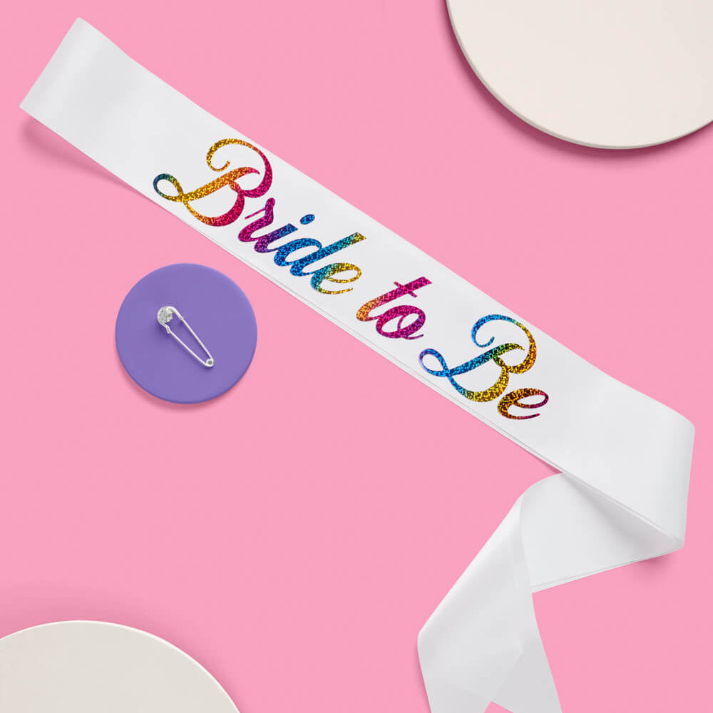 Bride Pride Rainbow Sash