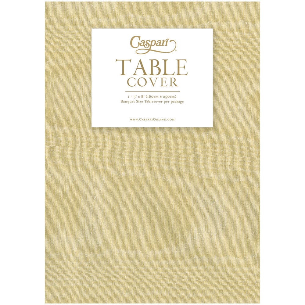 Moire Light Gold Linen Tablecloth