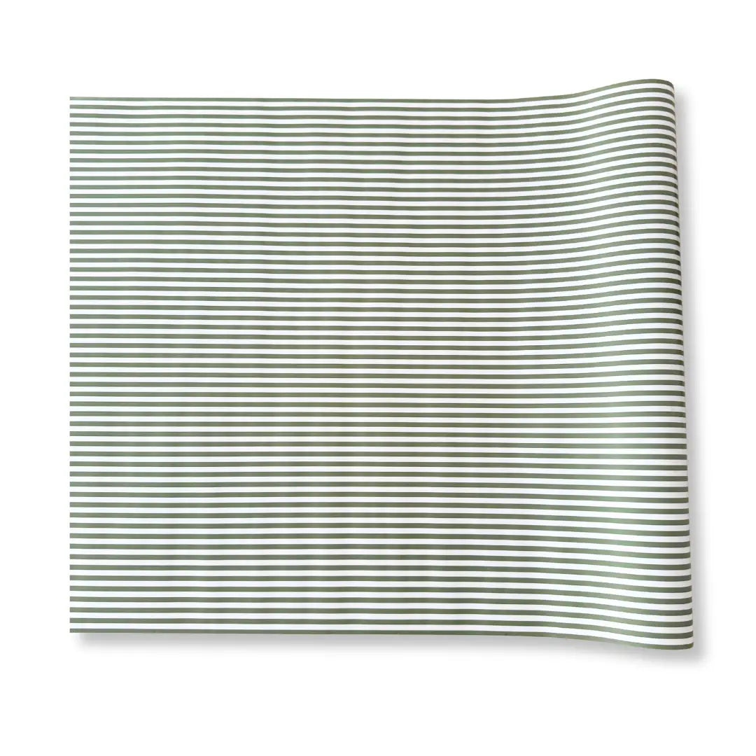 Green Skinny Stripes Table Runner