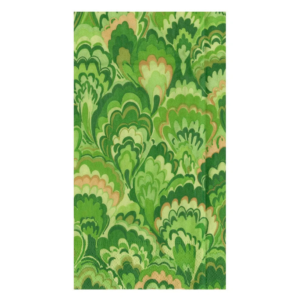 Green Marbled Ceramica Guest Towels