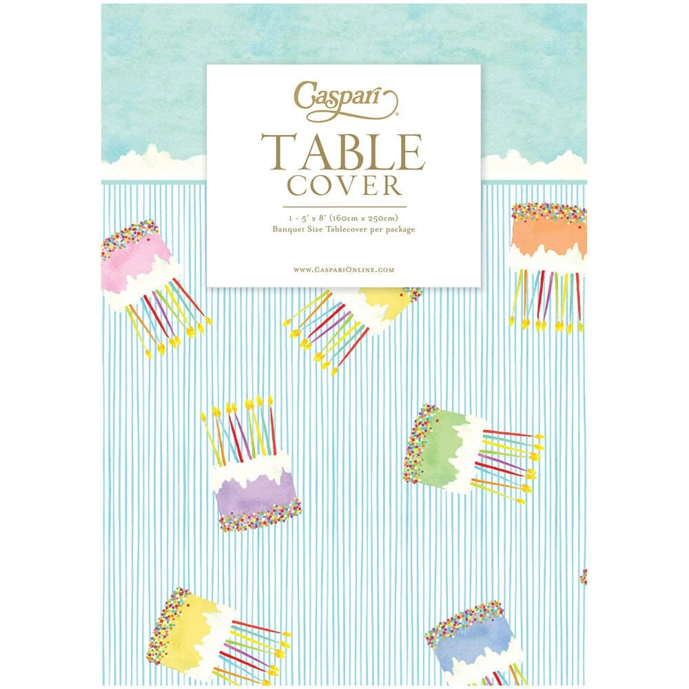 Cake Frosting Blue Linen Tablecloth