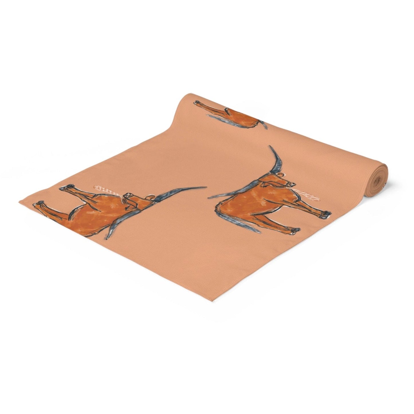 Longhorn with a Necktie Table Runner