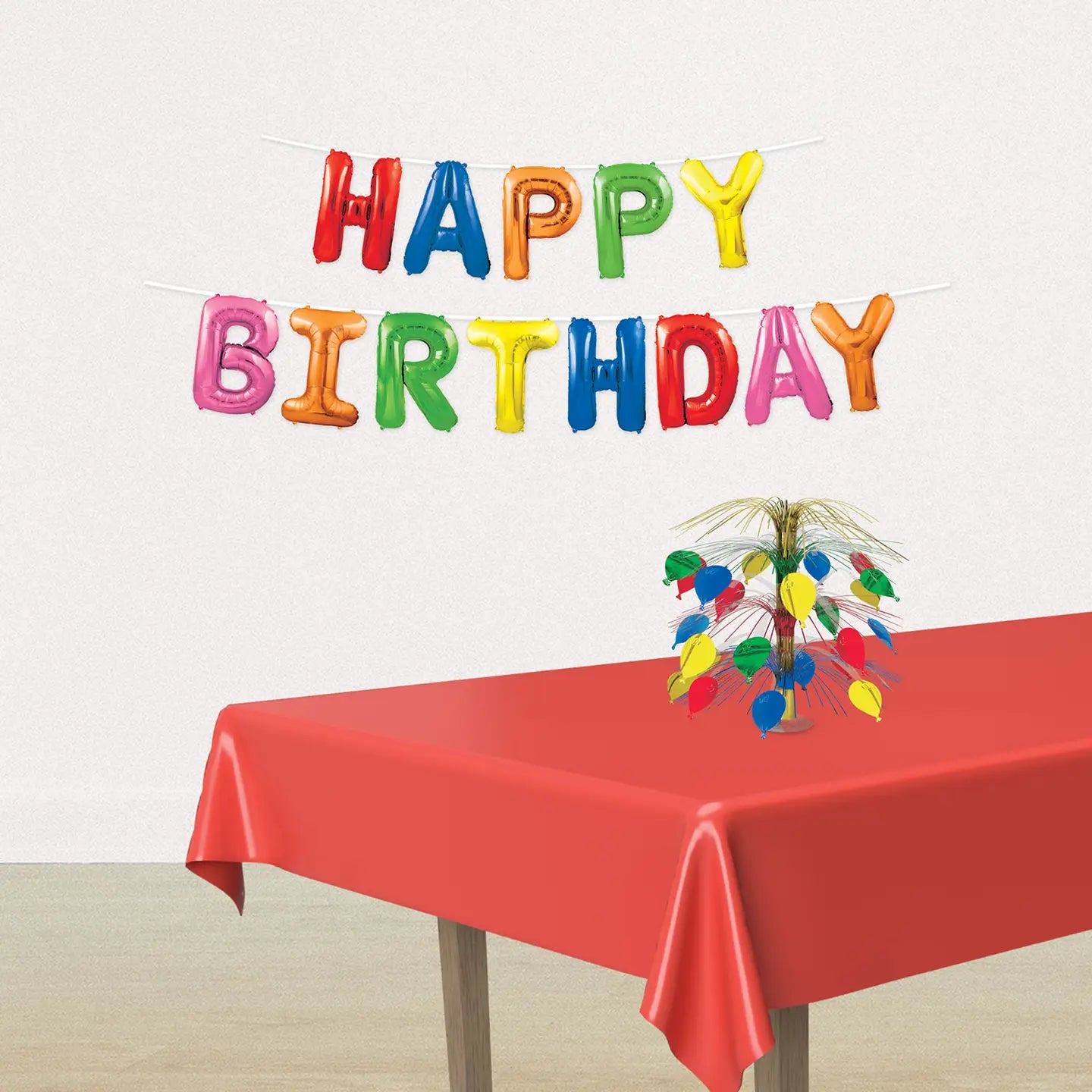 Rainbow Happy Birthday Mylar Garland