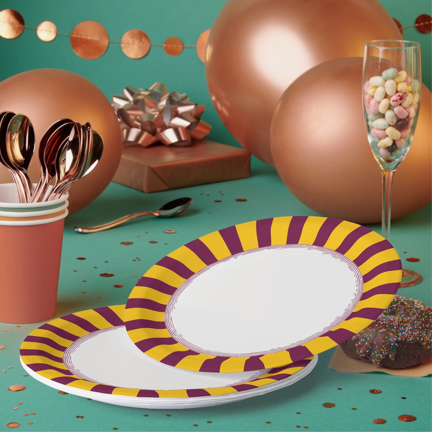 Marigold Radial Stripe Dinner Plate