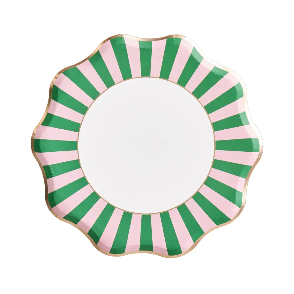 Palm Beach Pink & Green Large Paper Plates