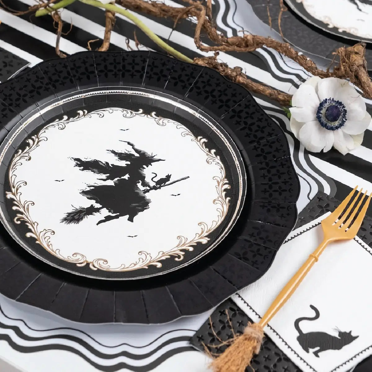 Black & White Fancy Placemats