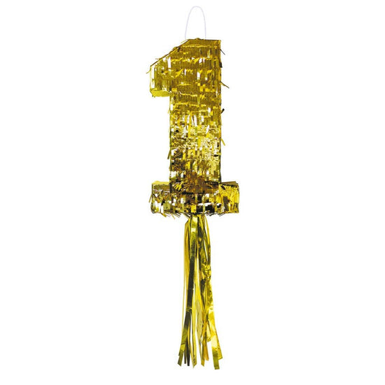 Gold Number 1 Piñata