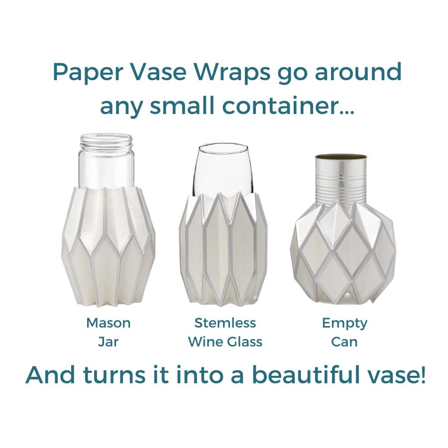 Gold Paper Vase Wraps