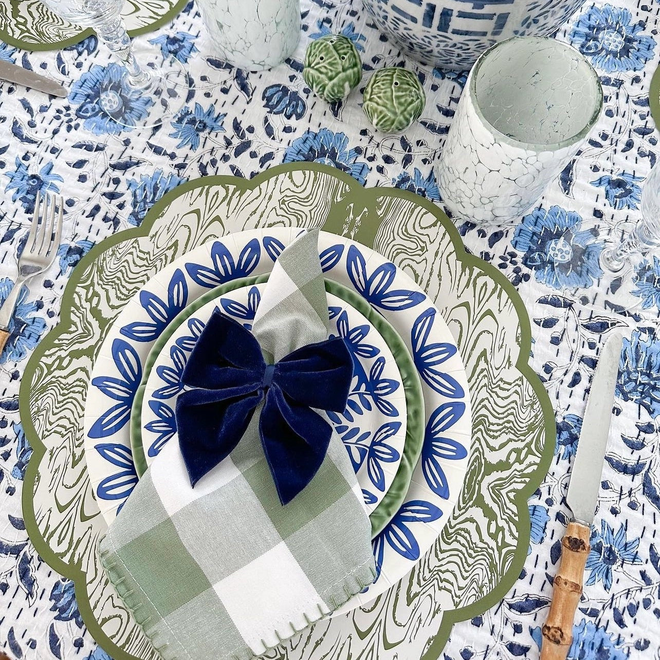 Blue Heavy Duty Salad Plates