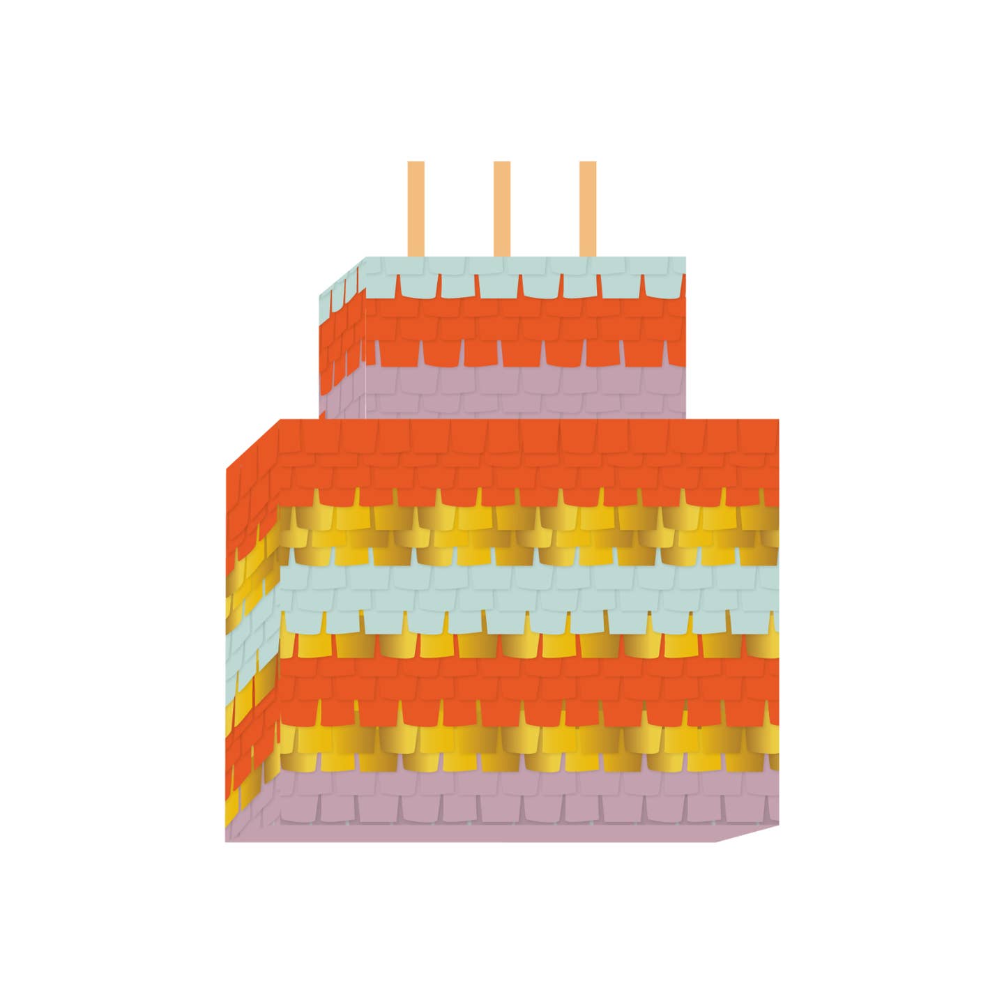 Square Birthday Cake Mini Piñata