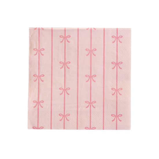Petal Pink Bow Large Napkins