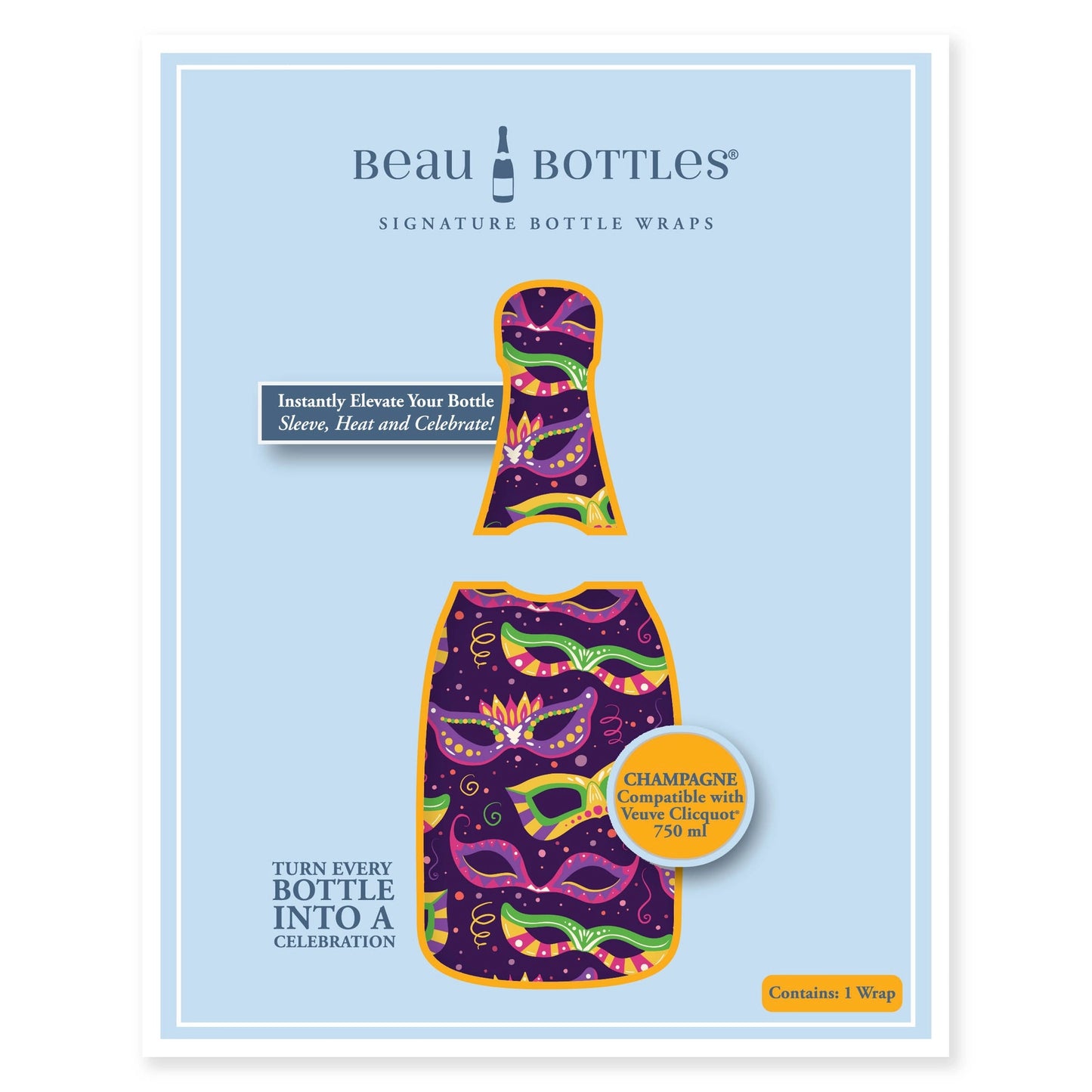 Beau Bottles Mardi Masquerade - Veuve Edition