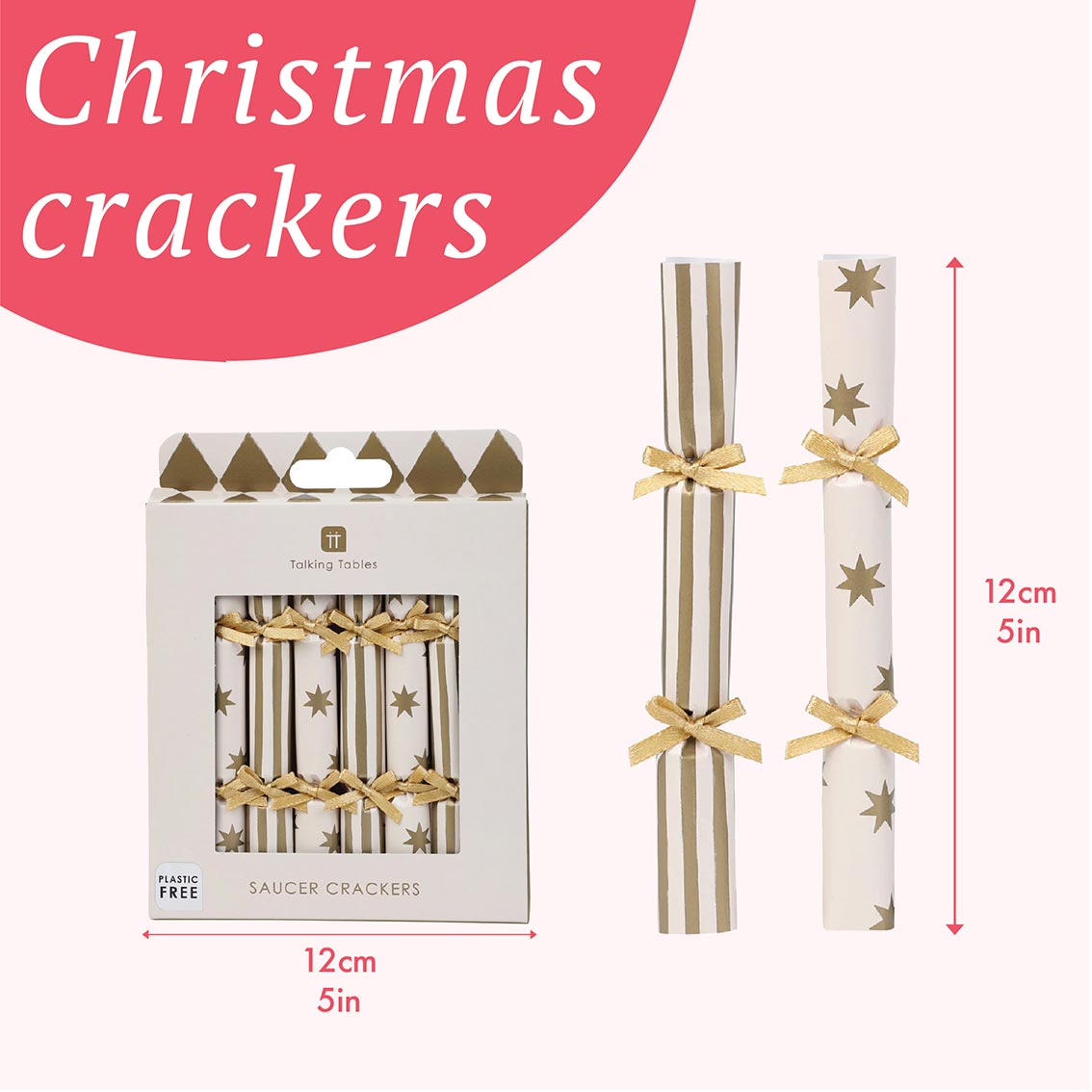 Gold Stripes and Stars Saucer Crackers