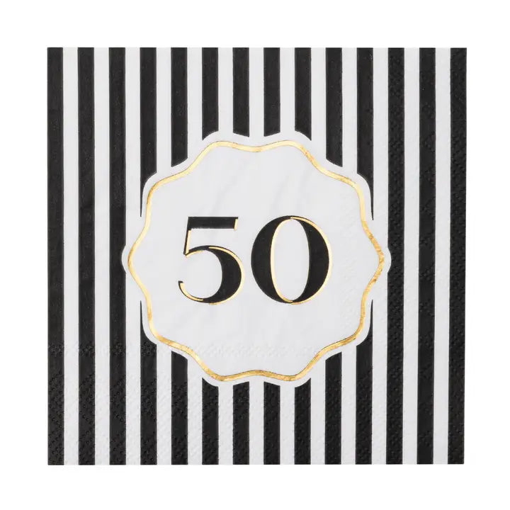 50th Birthday Cocktail Napkins
