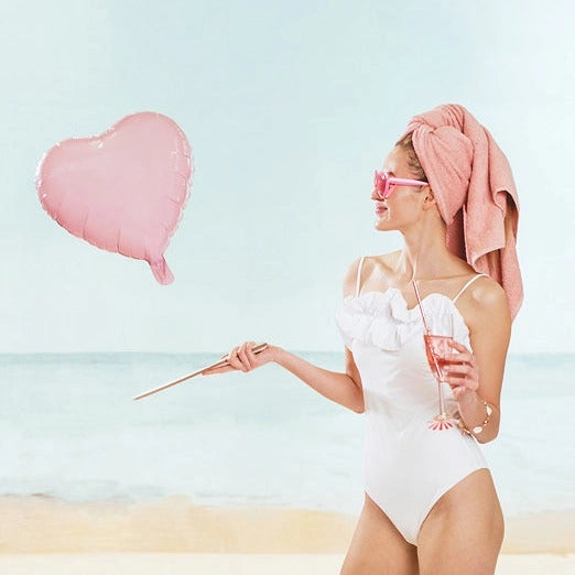 18" Light Pink Heart Mylar