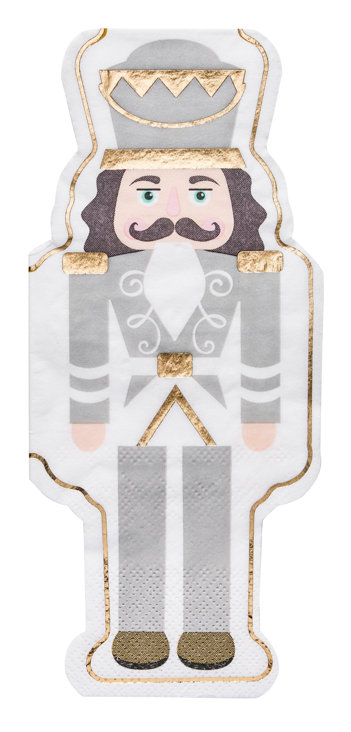 Gilded Nutcracker Die Cut Guest Towel
